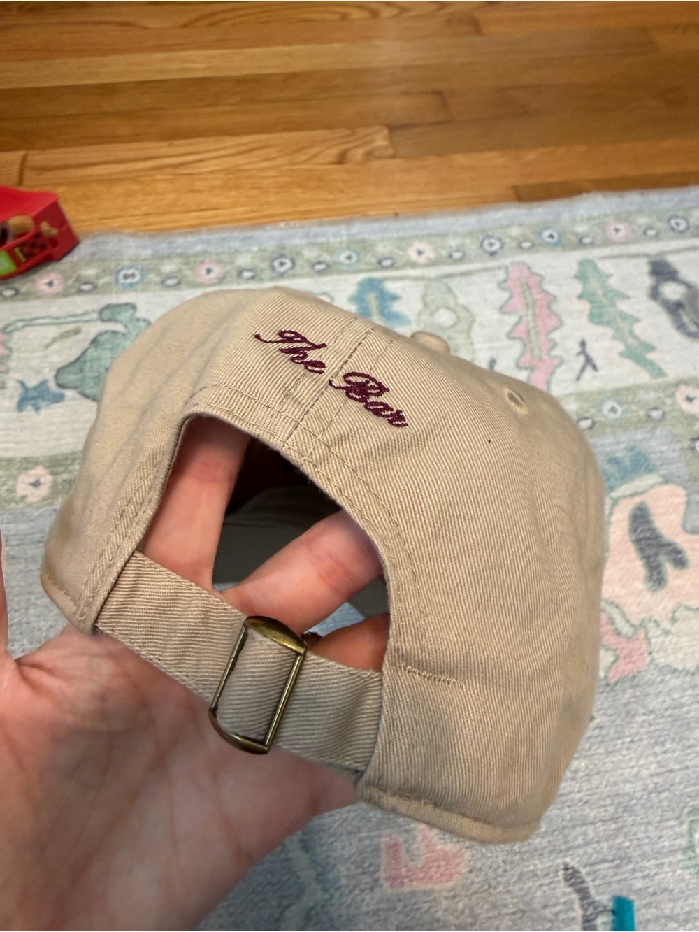 Khaki 'The Bar' Embroidered Baseball Cap - Picture 2 of 5